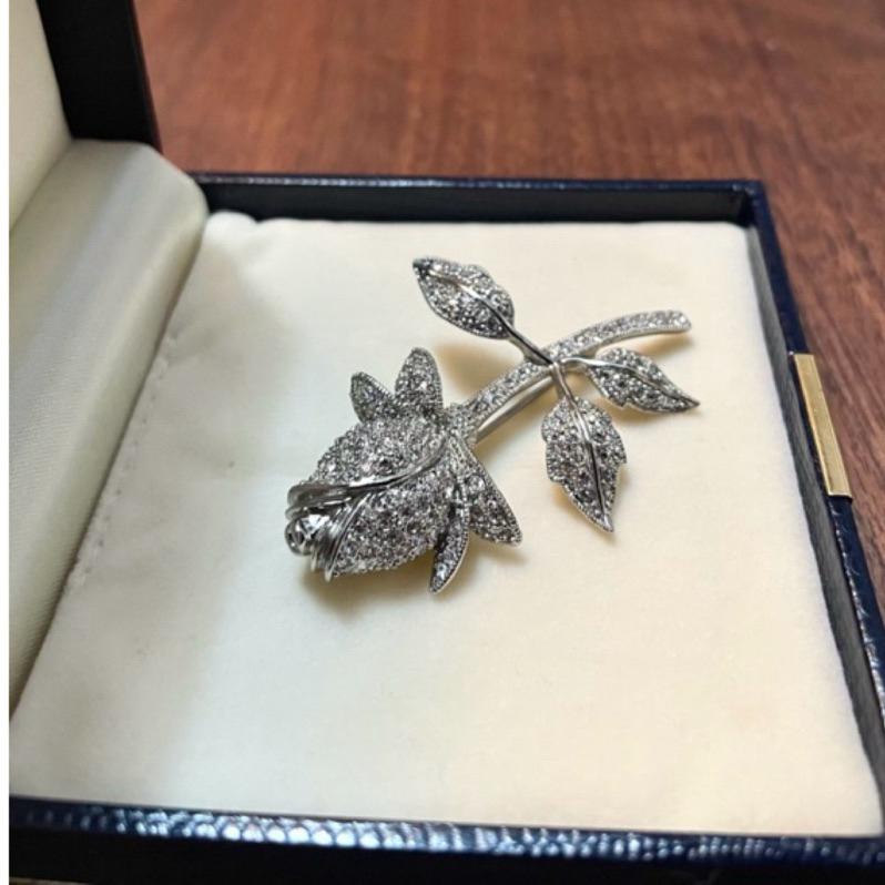 1980年代布克兄弟brooks brothers 胸針胸花別針全新未使用帶原盒 保存完好如初一直未用最長5.8公分-細節圖5