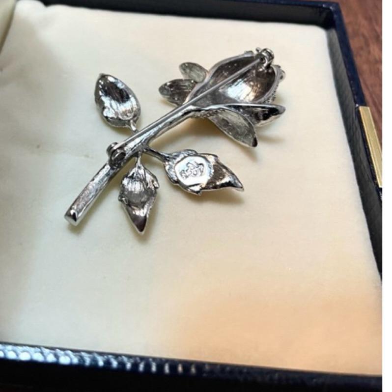 1980年代布克兄弟brooks brothers 胸針胸花別針全新未使用帶原盒 保存完好如初一直未用最長5.8公分-細節圖6