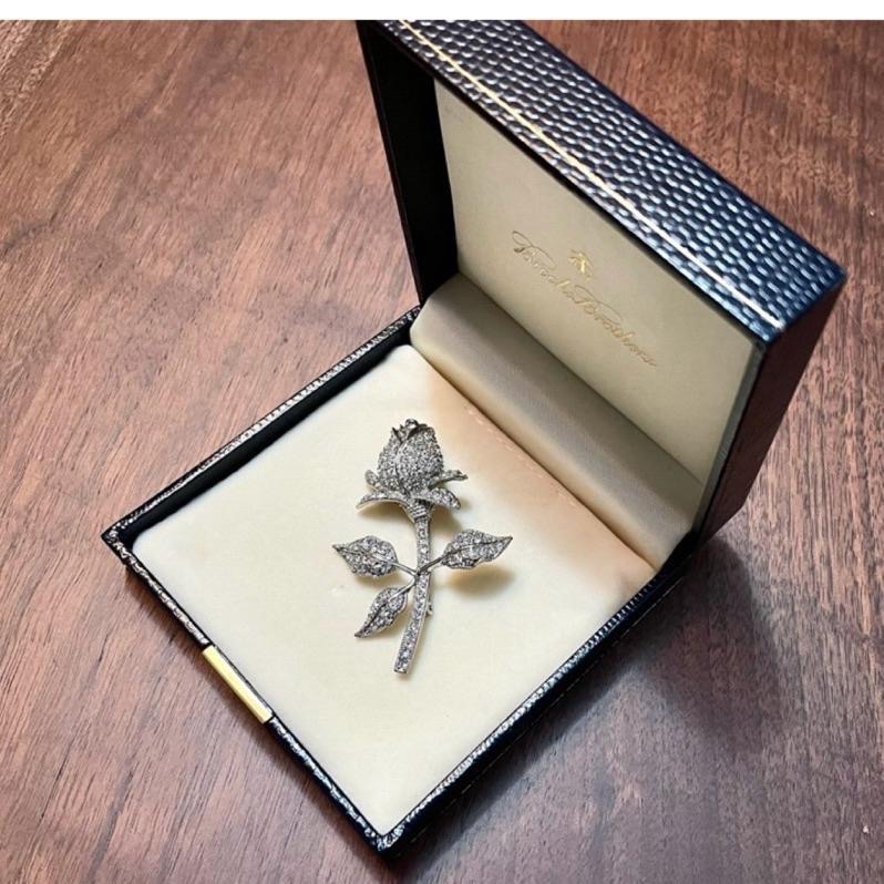 1980年代布克兄弟brooks brothers 胸針胸花別針全新未使用帶原盒 保存完好如初一直未用最長5.8公分-細節圖2
