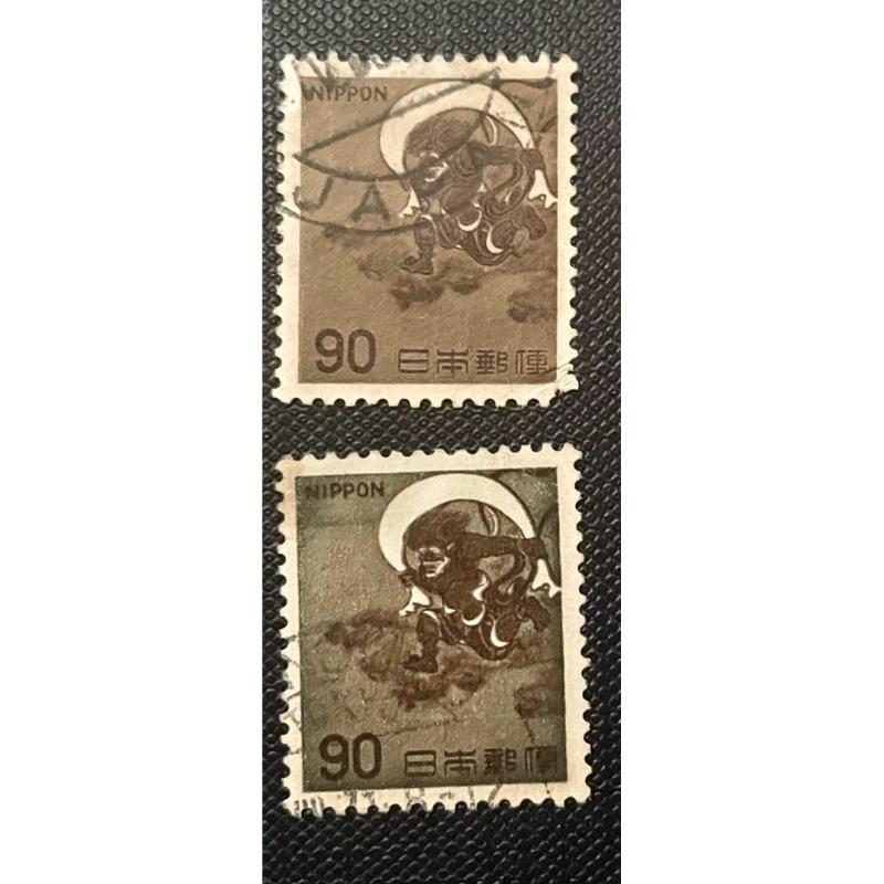 日本郵票戳票銷票1️⃣琳派名畫雷神圖2️⃣能面小面3️⃣丹頂鶴4️⃣萬國博覽會1970年大阪萬博5️⃣琳派鳶尾花6️⃣國-細節圖2