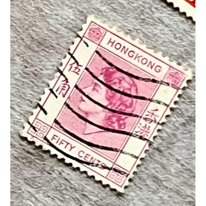 1953年歐洲聖馬利諾 聖馬力諾未使用異形三角形郵票三張、香港郵票英國女王伊莉莎白二世：1973年（一角、二角五分、五角-細節圖6