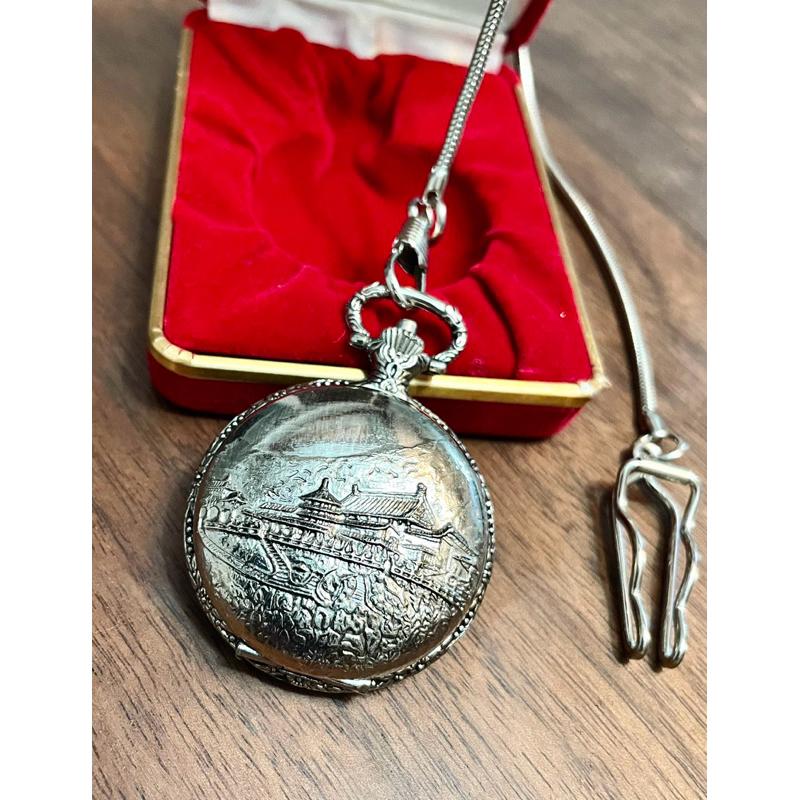 孤品古董珍藏從未使用1️⃣Tulip懷錶懷表1986年陽明山中山樓管理所國父紀念館2️⃣勤政二等政績紀念章台北市政府頒發-細節圖2