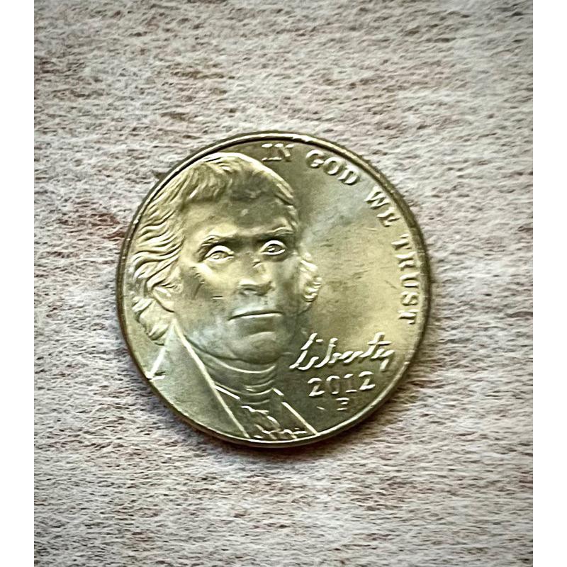 美元硬幣林肯銅板銅幣硬幣美國1⃣️1988年一分2⃣️2012年1分3⃣️2000年五分4⃣️2012年5分-細節圖5