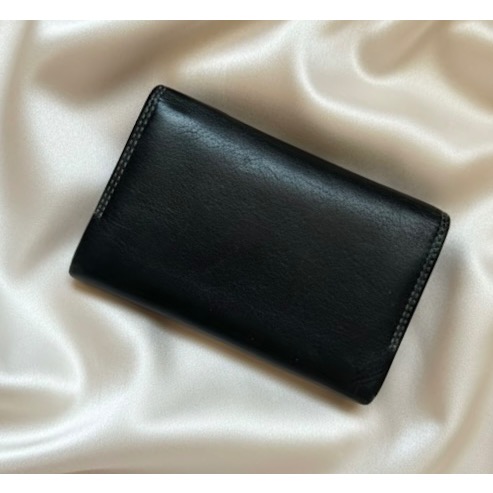 ✨Thistle Vintage✨經典古著二手Nino Cerruti 義大利名品真皮名片夾/卡片夾（黑色）-細節圖2