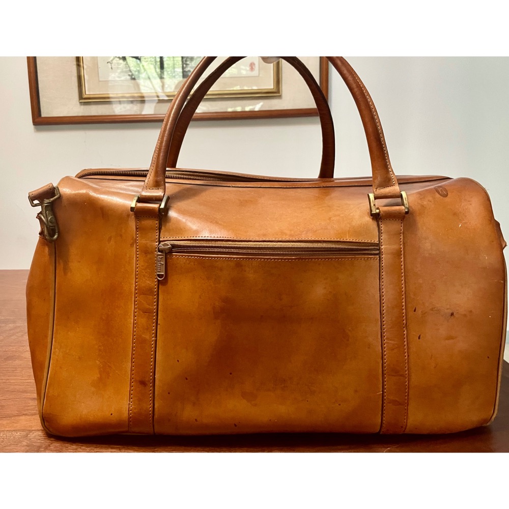 1️⃣卡地亞18K金筆頭銀灰拉絲鋼筆Cartier2️⃣1970年代古董全牛皮HARTMANN經典名牌大型手提箱旅行箱-細節圖4