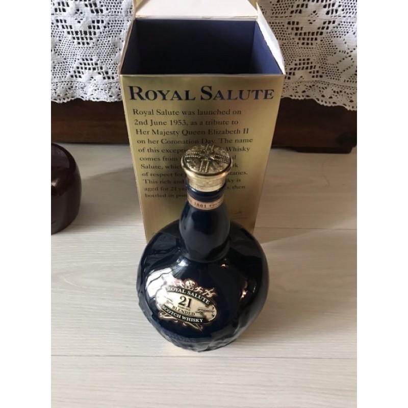 無酒 1⃣️Royal Salute 深藍大瓶1000ml容量 皇家禮炮深藍大空瓶2⃣️加拿大冰酒LuLu Island-細節圖3