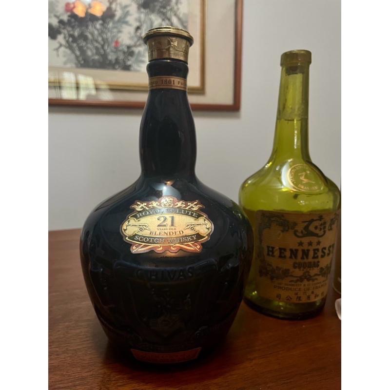 無酒 1⃣️Royal Salute 深藍大瓶1000ml容量 皇家禮炮深藍大空瓶2⃣️加拿大冰酒LuLu Island-細節圖5