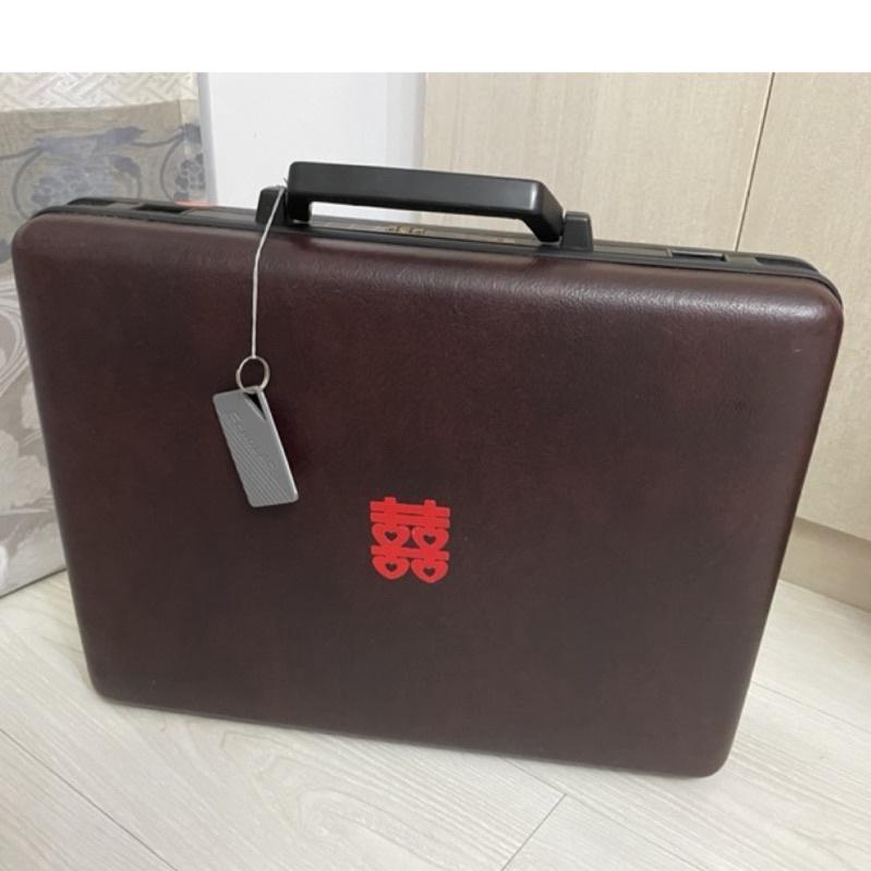 2️⃣個007手提箱1980年代潮流經典Echolac 愛可樂硬殼箱公事箱手提箱1⃣️中國國民黨標2️⃣高級款全真皮-細節圖2