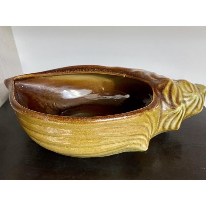 1980年代鶯歌乾圓坊手拉陶瓷手拉胚手工1⃣️荷塘蛙鳴綠荷葉造型青蛙聚寶盆大號2⃣️步步高升插花陶瓷花盆造景花器花瓶盆器-細節圖8