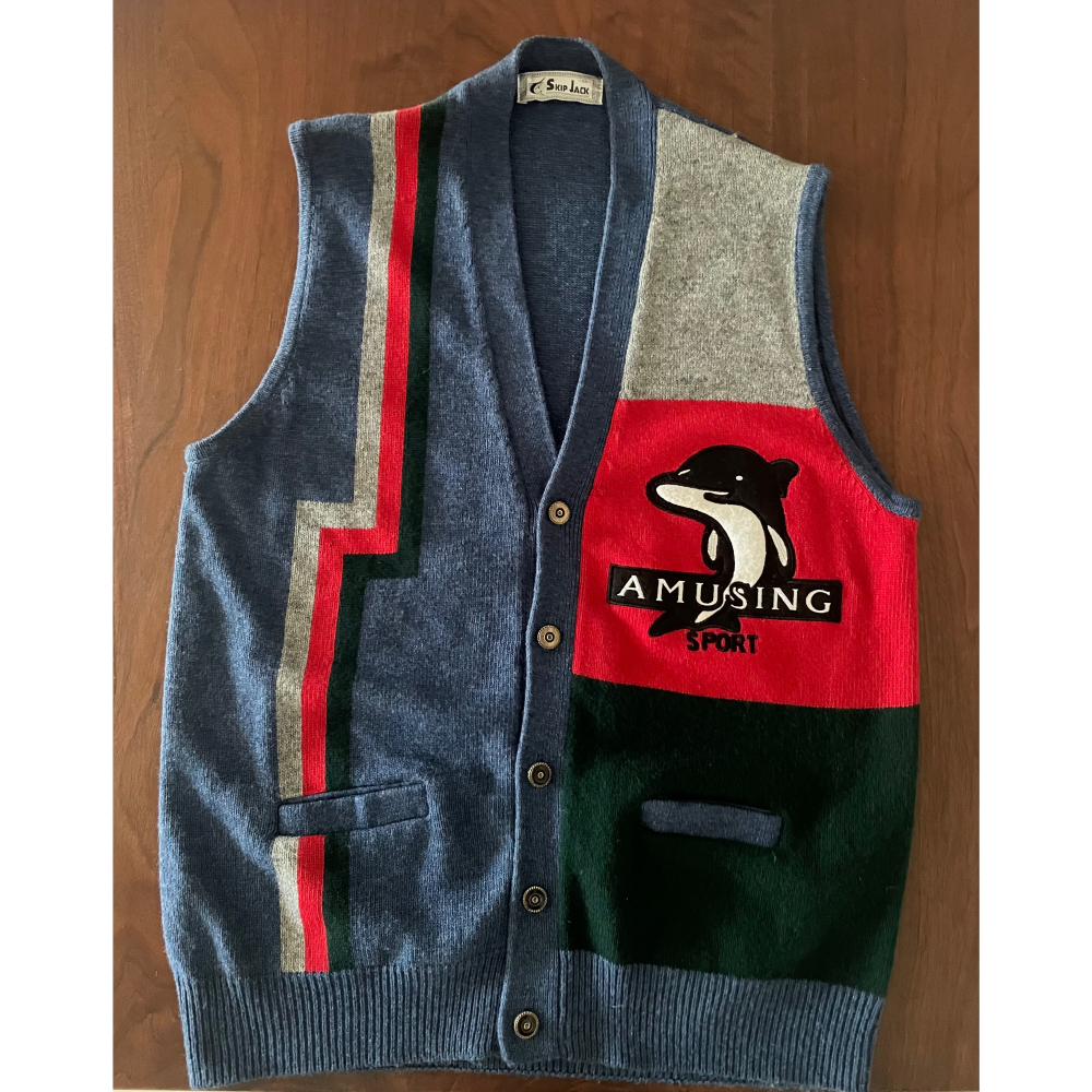 美國購入 🇯🇵日本品牌Skip Jack x Amusing Sport 聯名男用毛線背心✨獨特復古運動風✨展現品-細節圖2