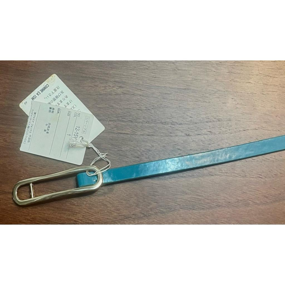 日本 COMME CA ISM 專櫃購入✨優雅的青藍色✨皮革細皮帶 ✨全新未使用 吊牌在✨-細節圖2