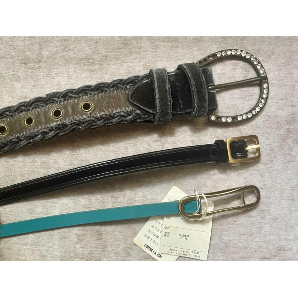 時間淬鍊的絕美孤品✨Vintage古董麂皮皮帶✨一段被時間溫柔收藏的深藍淺藍往事-細節圖6