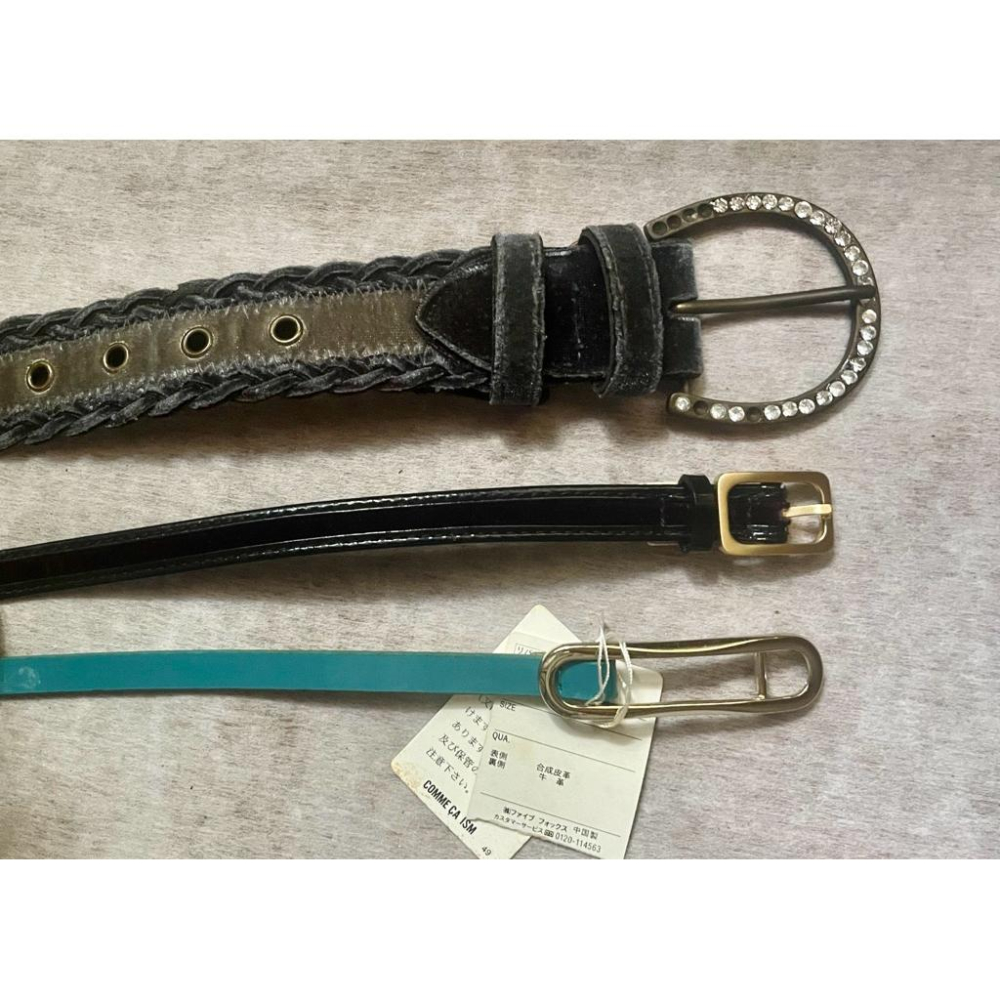 時間淬鍊的絕美孤品✨Vintage古董麂皮皮帶✨一段被時間溫柔收藏的深藍淺藍往事-細節圖7