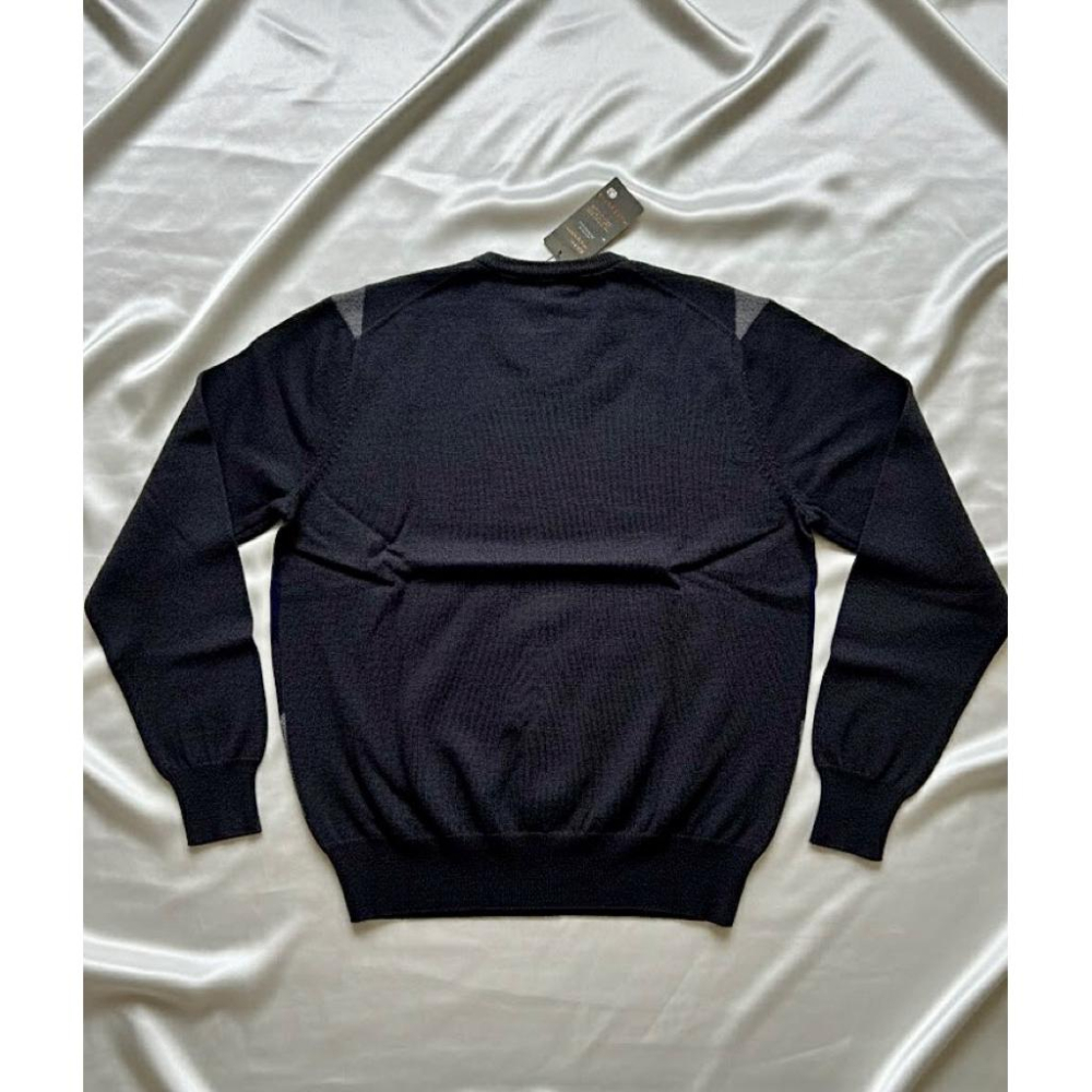 🇯🇵 日本購入✨Christian Orani✨100%頂級羊毛 V領菱格紋套頭毛衣（LL號）-細節圖3