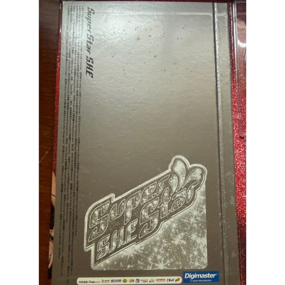 2003年8月✨台版首版S.H.E Super Star 精裝初版 CD+VCD + 寬幅海報✨因盒內輕微霉斑特價優惠-細節圖5