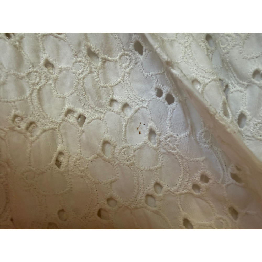 古著✨ Morgan de toi 專櫃✨米白色百褶膝上裙限時搶購✨平量腰圍 36 cm，裙長 51-細節圖4