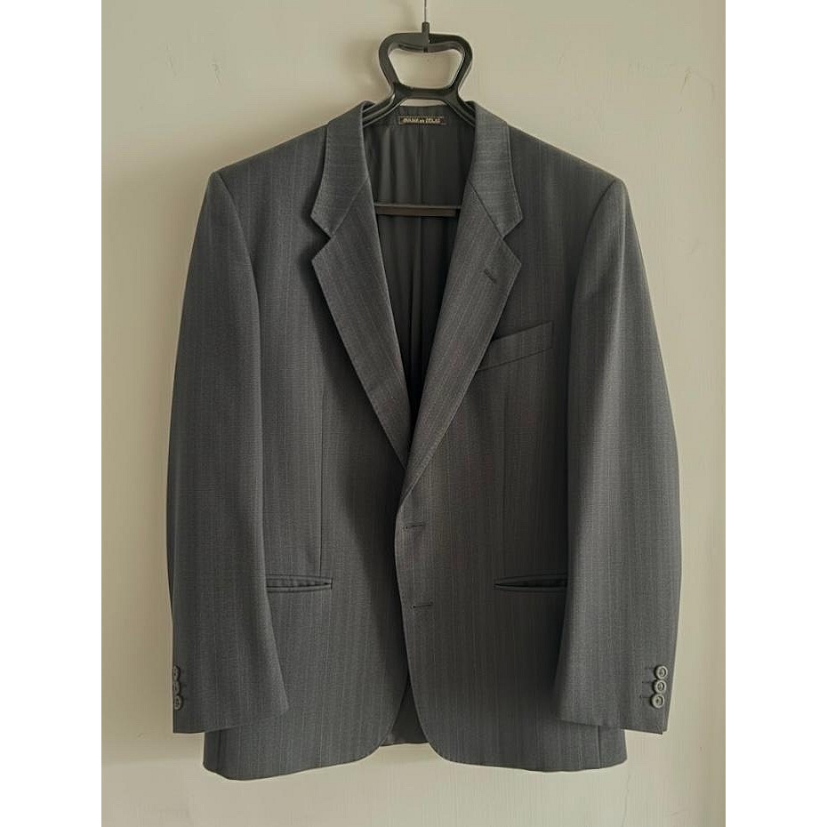 義大利製✨Profilo 頂級純羊毛西裝外套+長褲✨Pure New Wool 國際純新處女羊毛認證✨經典紳士古著 奢華-細節圖4