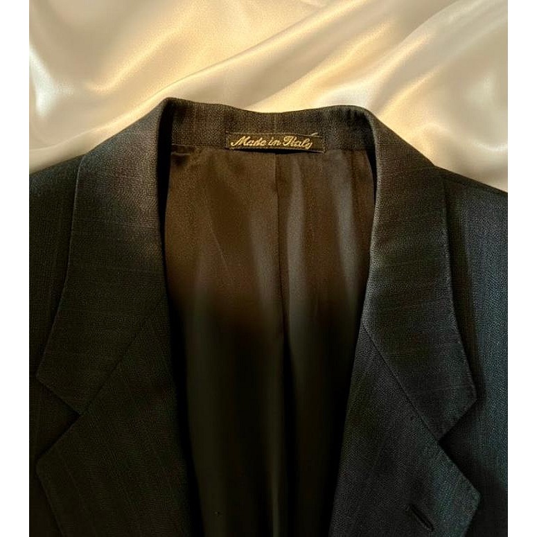 義大利製✨Profilo 頂級純羊毛西裝外套+長褲✨Pure New Wool 國際純新處女羊毛認證✨經典紳士古著 奢華-細節圖9