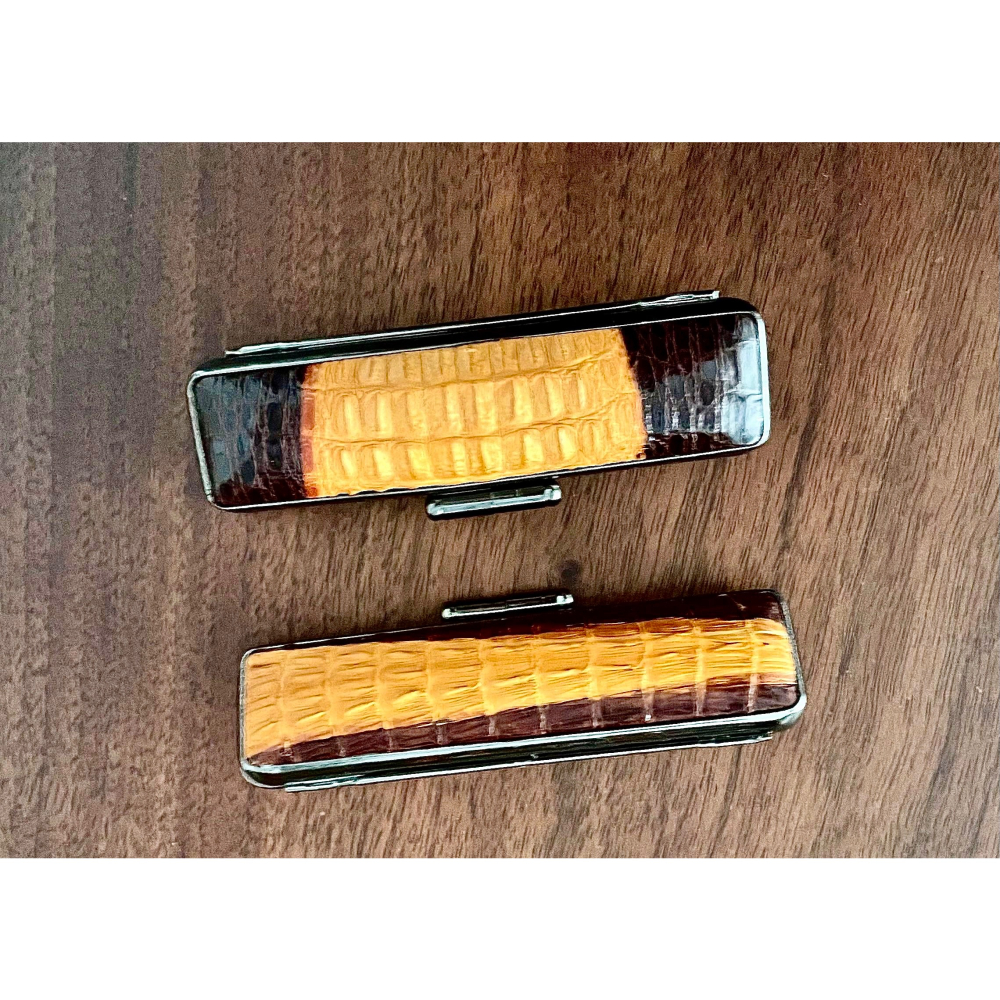 長毛猛獁象牙印材雕刻南極仙翁✨日本已絕版不再生產✨搭配專制鱷魚皮印章盒✨內襯精緻金襴織物✨更添奢華氣息✨印泥盒亦為牙製-細節圖5