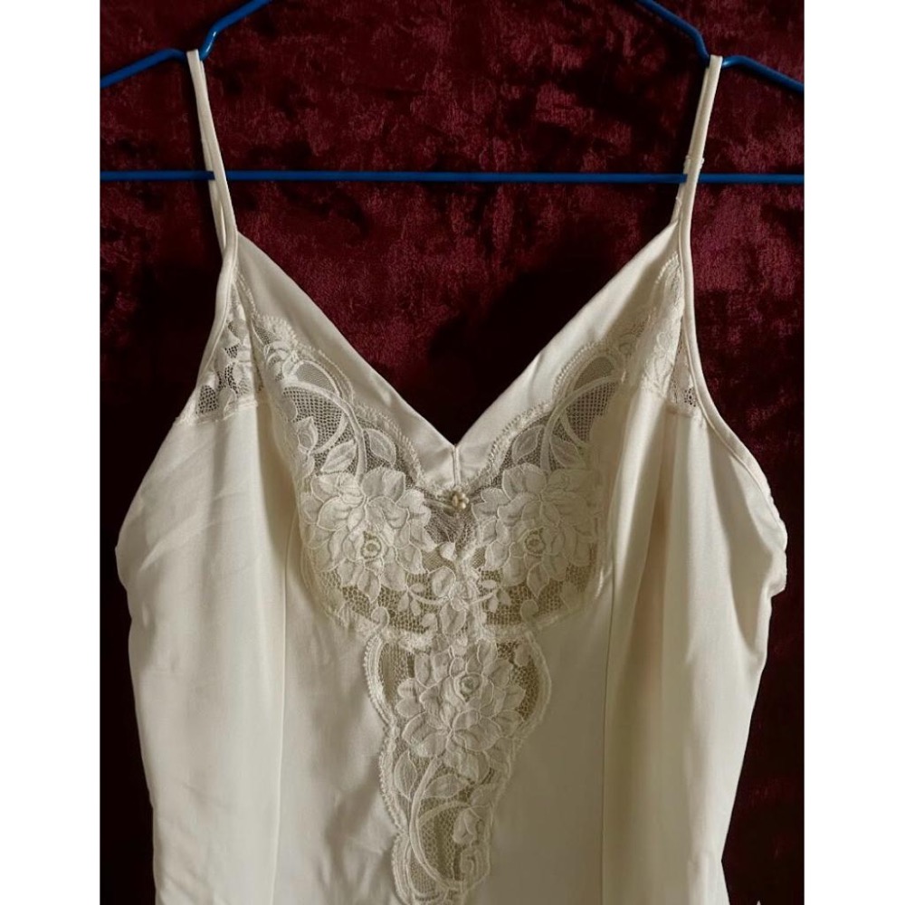 日本製 Wacoal 華歌爾正品 內搭 襯裙一套可拆買🎀因衣櫃斷捨離 品項反應在價格上✨8成新極致蕾絲收腰細肩帶內搭M號-細節圖2