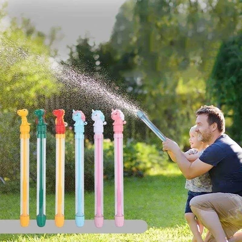 獨角獸水炮-單支❰醋咪玩具❱ 台灣現貨 抽拉式噴水槍 拉式水炮 沙灘玩具 洗澡玩具 水槍棒 水炮 戶外 泳池 滿百出貨-細節圖2