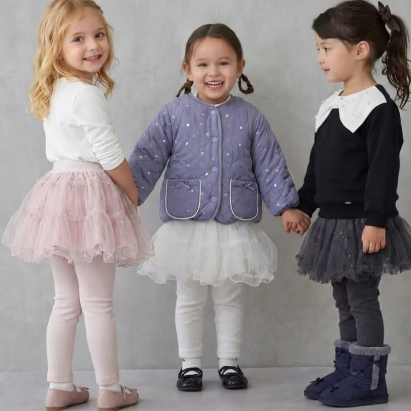 現貨 | 🇯🇵 日系童裝 燙金點點蓬蓬紗裙 仙氣爆棚✨ 假兩件內搭褲 褲裙 長褲 兒童緊身褲 女寶 公主風 穿搭必備-細節圖2