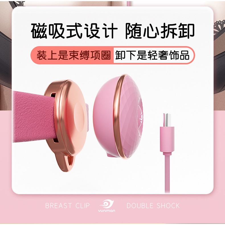 項圈束縛乳夾女用震動乳夾跳蛋牽引項圈SM情趣套裝調教成人用品-細節圖10