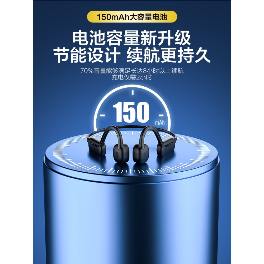 游泳防水骨傳導藍牙耳機掛耳式不入耳32G內存運動無線-細節圖8