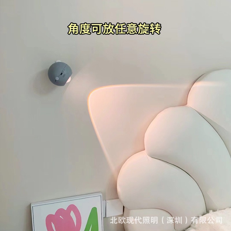 免佈線壁燈充電床頭燈免接線臥室全新護眼輕奢創意裝飾背景牆燈-細節圖4