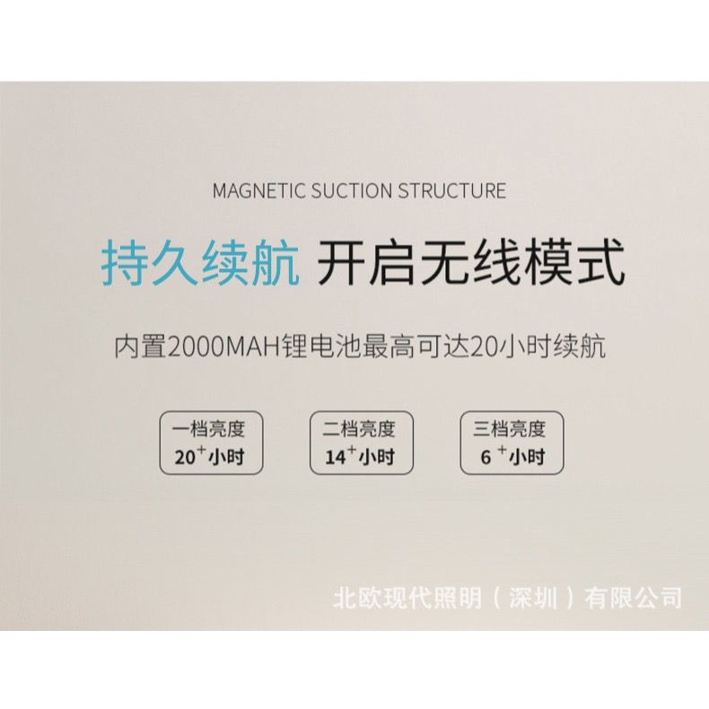 免佈線壁燈充電床頭燈免接線臥室全新護眼輕奢創意裝飾背景牆燈-細節圖9