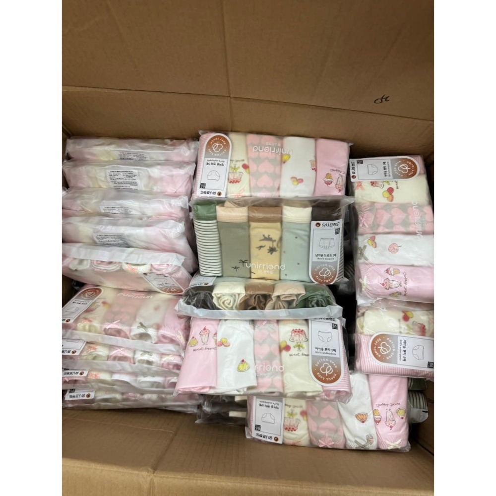 預購 韓國制 5件組男女寶 三角四角小褲褲-規格圖2