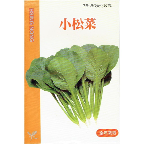 愛上種子 小松菜 【蔬果種子】興農牌中包裝 每包約3ml