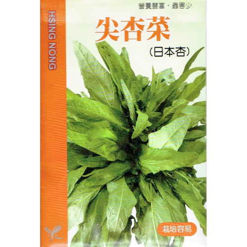 愛上種子 尖杏菜(日本杏菜) 【蔬果種子】興農牌中包裝 每包約6公克
