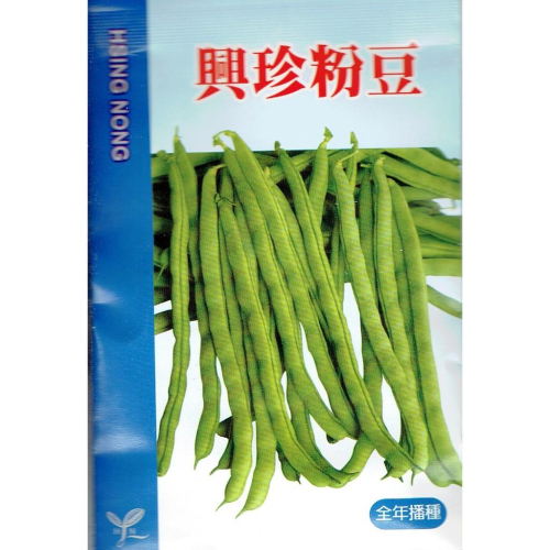 愛上種子 興珍 粉豆 菜豆(全年可播種) 【蔬果種子】興農牌 每包約10公克