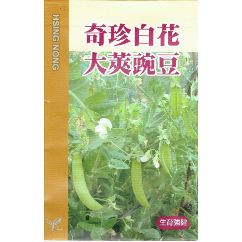 愛上種子 白花大莢豌豆（奇珍）【蔬果種子】興農牌 每包約10公克