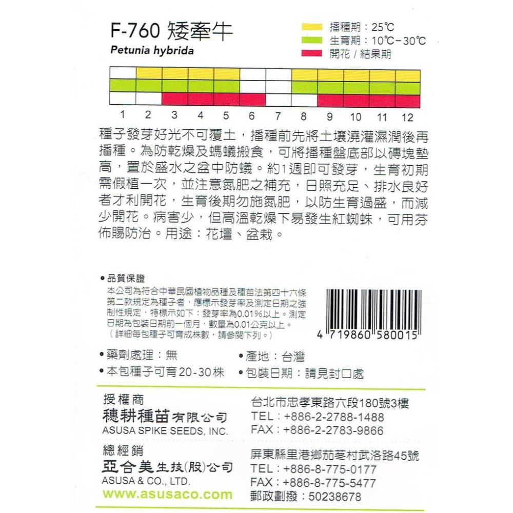 愛上種子 矮牽牛【花卉種子】 天星牌 花卉小包裝種子-細節圖2