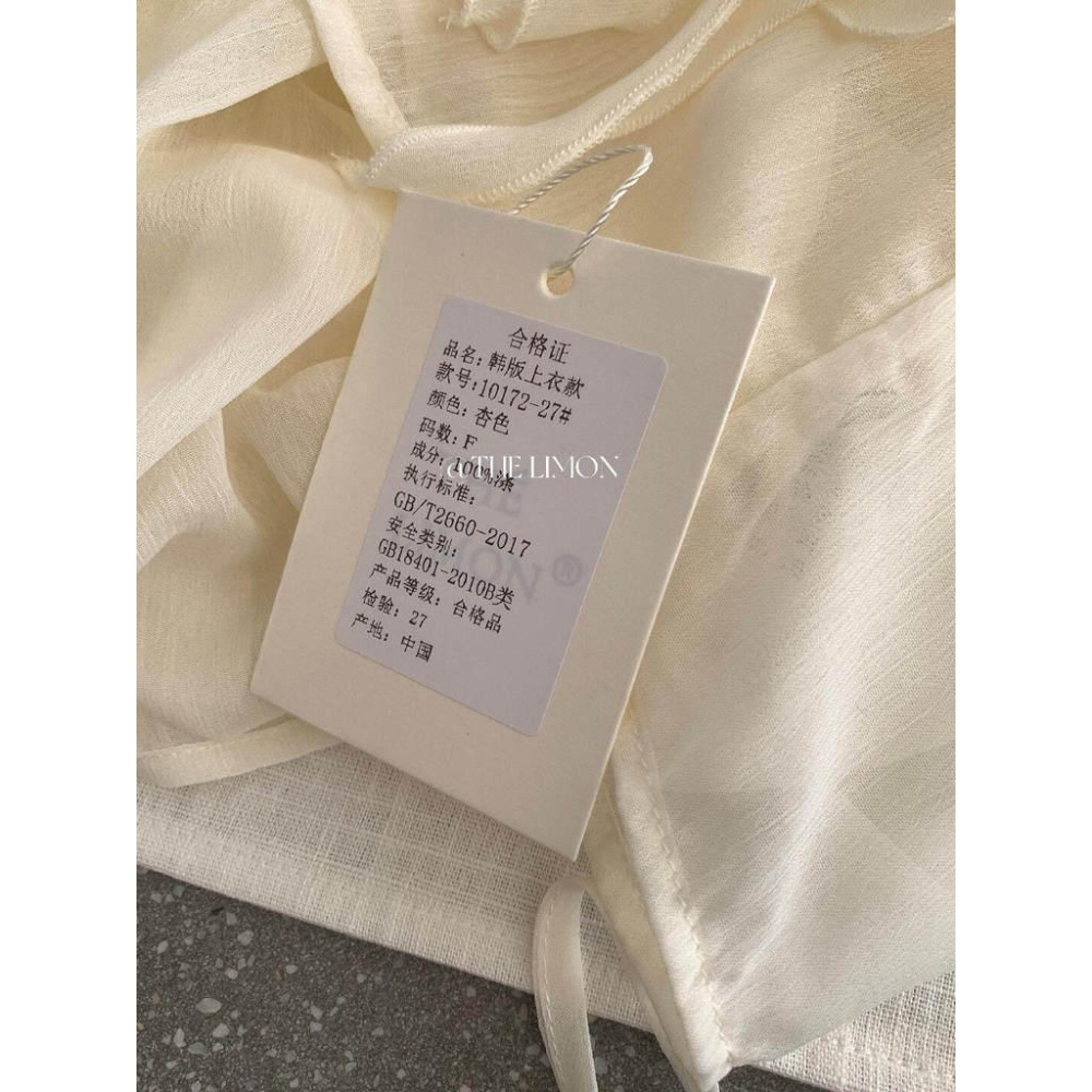 檸檬家 有點小特別～氣質溫柔荷葉邊露肩雪紡上衣小衫10172-細節圖8