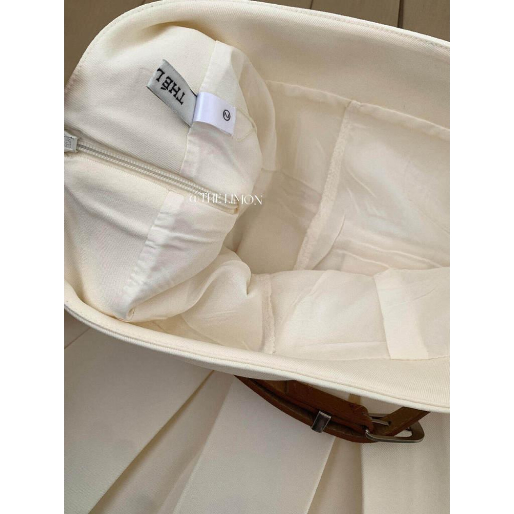 檸檬家 挖到寶啦韓版百褶設計感顯瘦半身裙(配腰帶)TM-1612-細節圖8