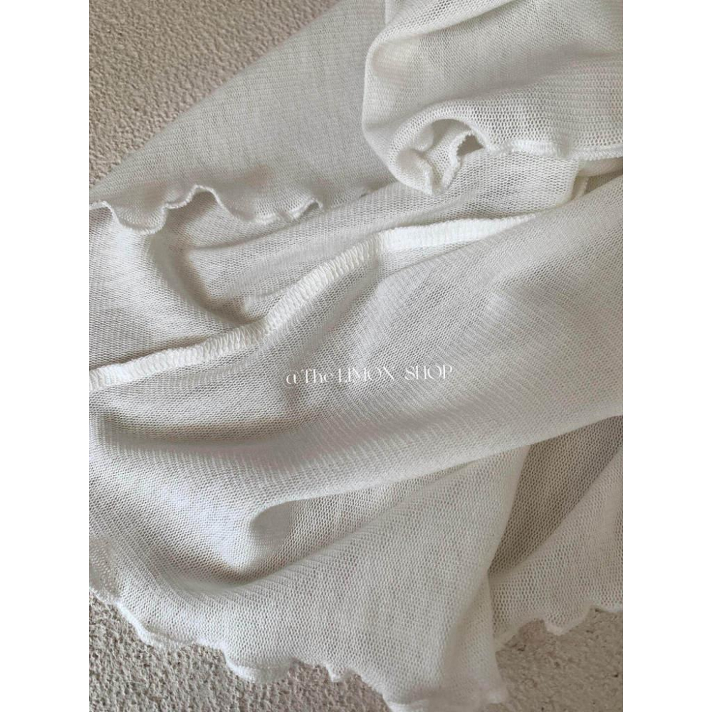 檸檬家 疊穿神器～慵懶微透木耳邊打底小衫10051-細節圖9