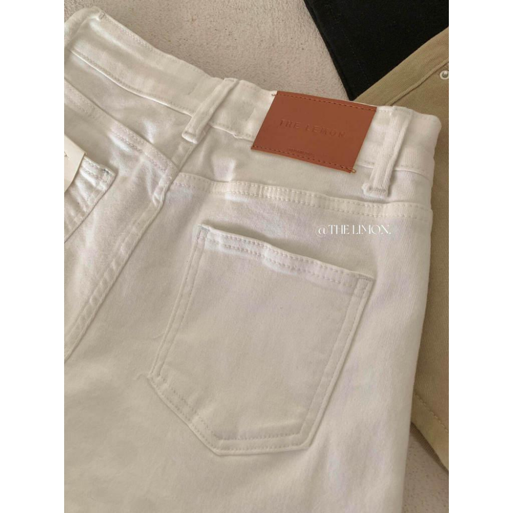 檸檬家 萬能短褲一秒拉長腿簡約高腰A字顯瘦牛仔短褲D-2800-細節圖6