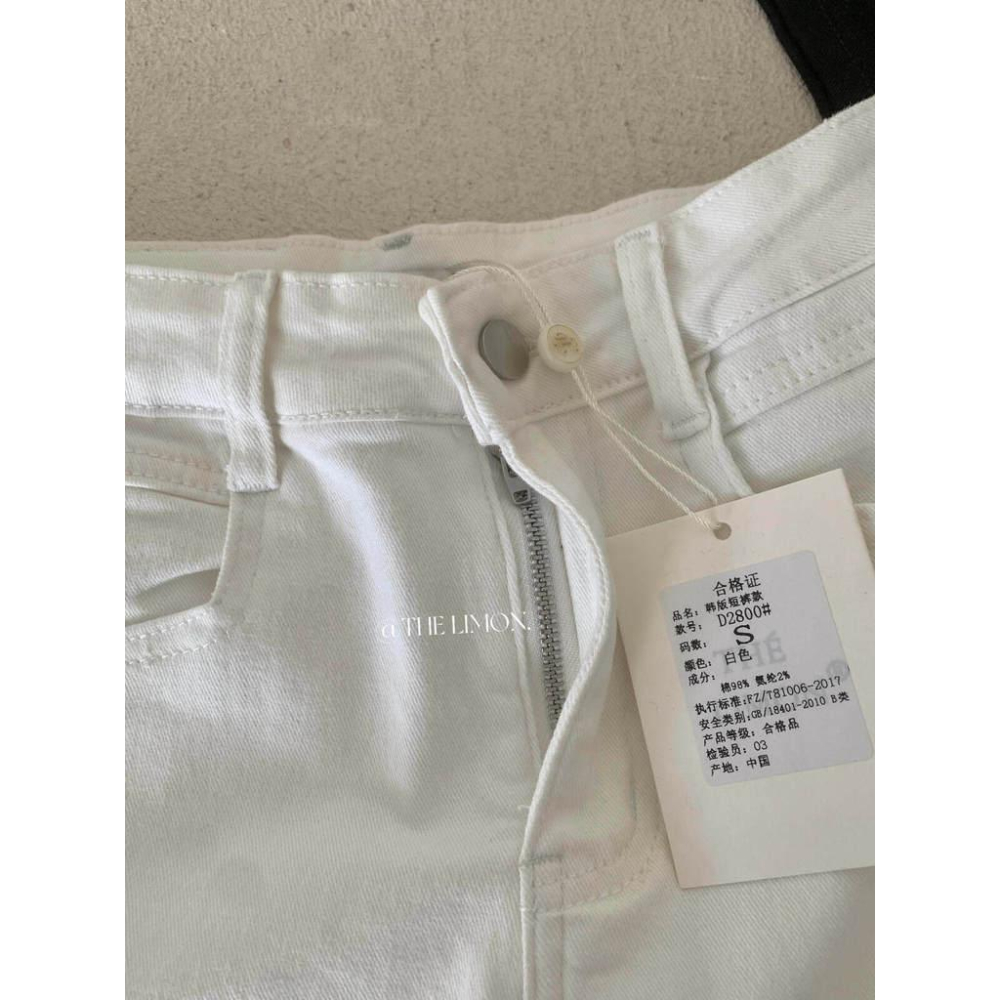 檸檬家 萬能短褲一秒拉長腿簡約高腰A字顯瘦牛仔短褲D-2800-細節圖9