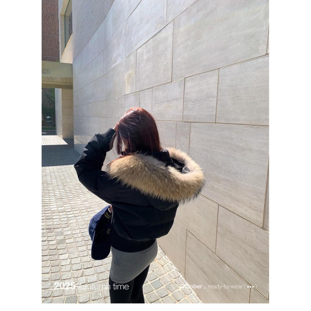 黑色短款棉服女冬季韓系加厚長袖抗寒防風棉衣外套防風過冬保暖棉服外套(配可拆卸毛領)  2255#  YYX-細節圖5