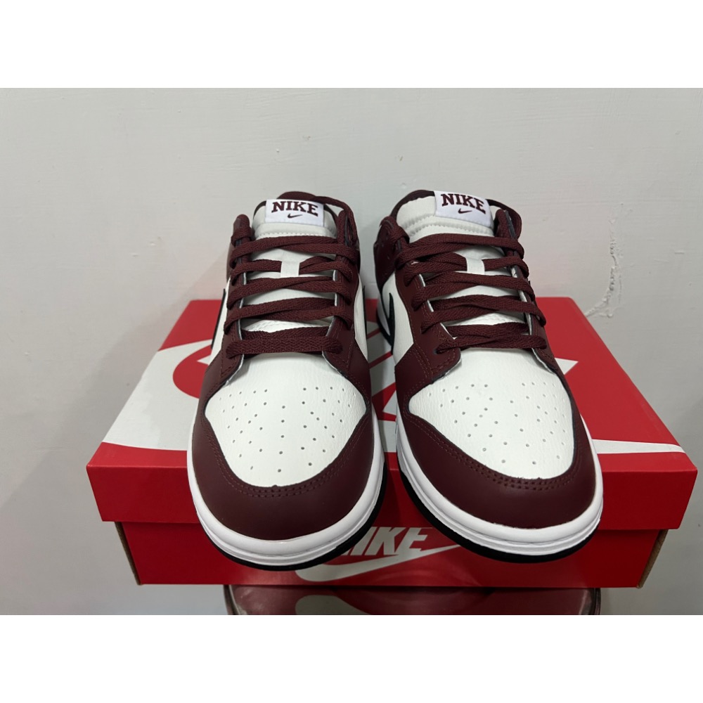 全新NIKE DUNK LOW 深紅黑 休閒鞋 好搭 FZ4616-600-細節圖5