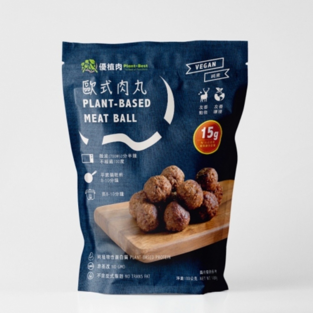 【萊素客棧】蘴宏國際食品 優植肉歐式肉丸 優植無國界 友善環境 全素 素食-細節圖2