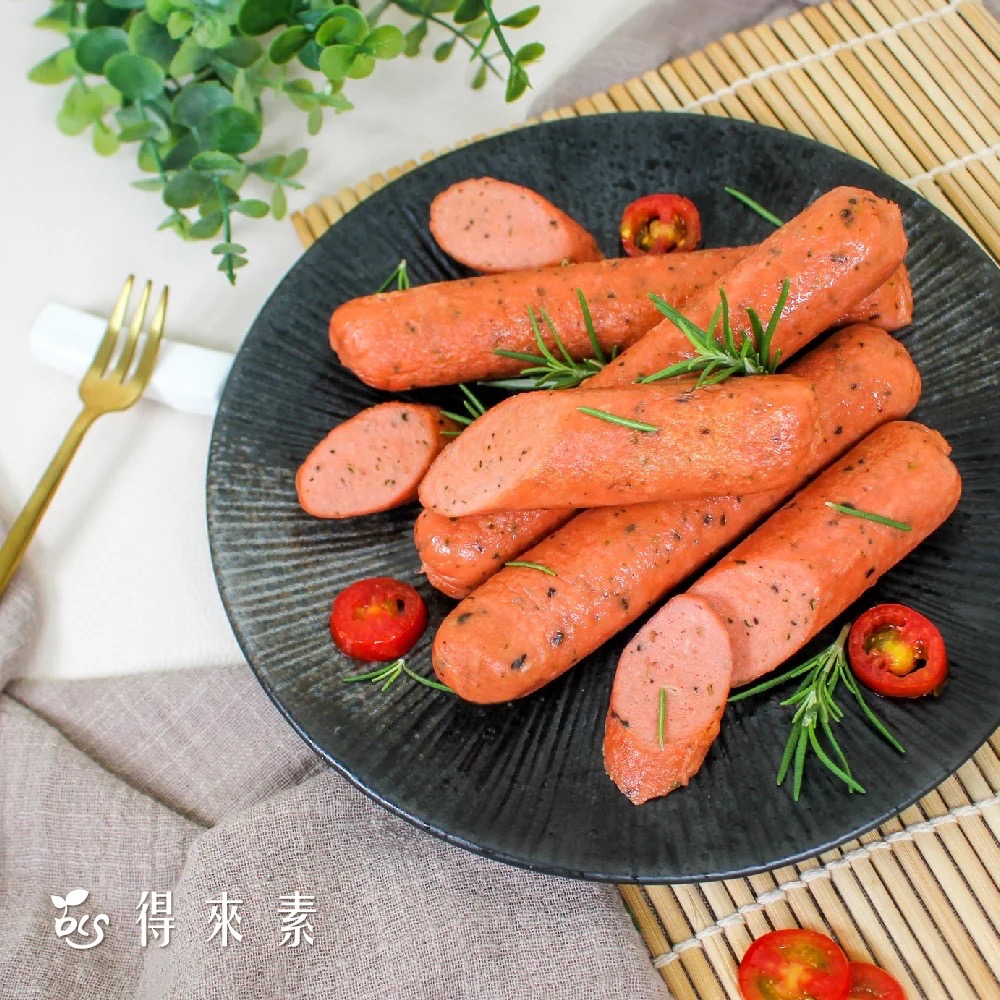 【萊素客棧】得來素 德式熱狗 6支入 Ｑ彈口感 冷凍 全素 素食-細節圖4