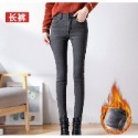 台灣現貨  加絨加厚 彈力牛仔褲女長褲高腰外穿緊身鉛筆小腳褲-規格圖10