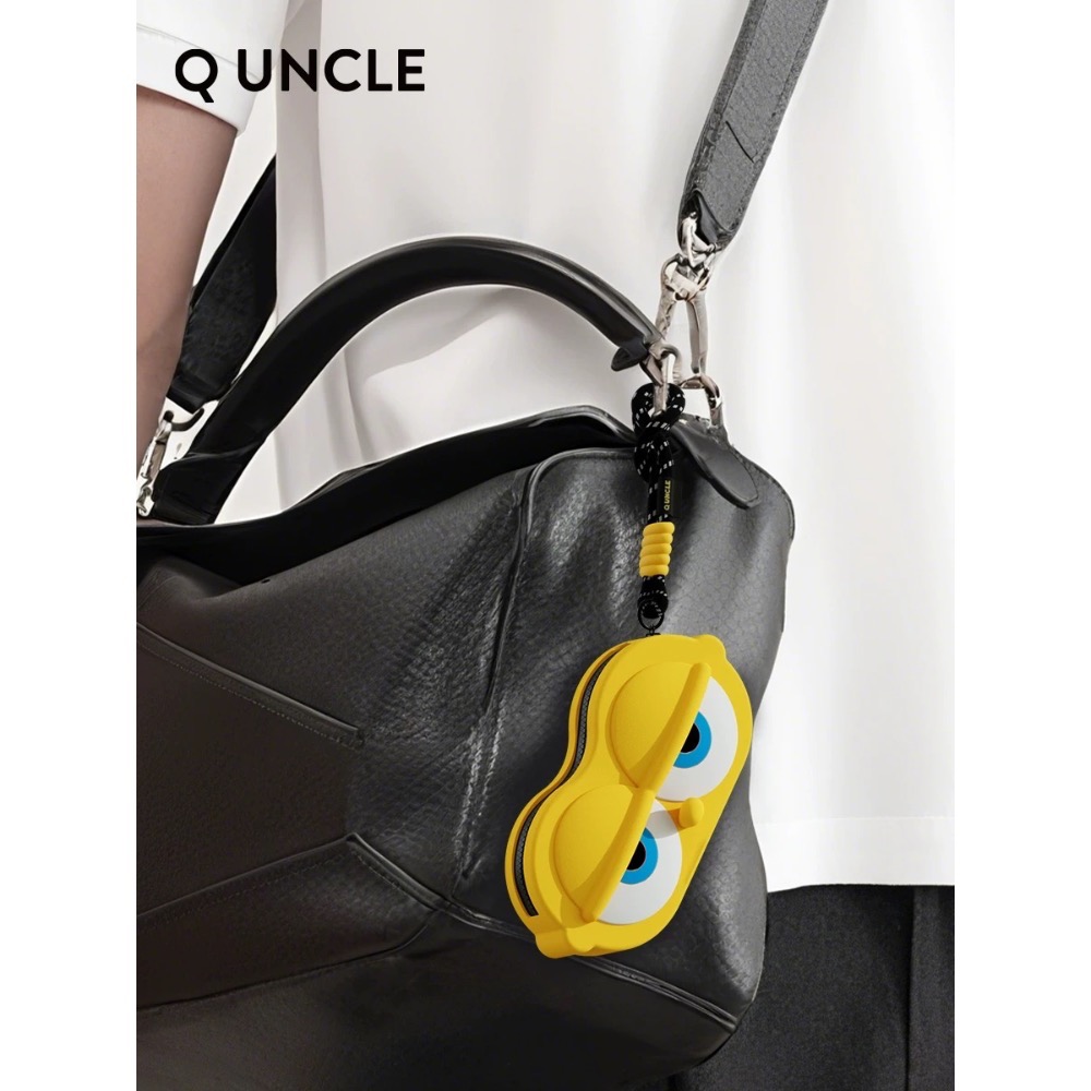 🔥現貨秒出 全新 海棉寶寶 正版授權(有盒雷標） Q UNCLE 眼鏡/墨鏡 矽膠收納包-細節圖2