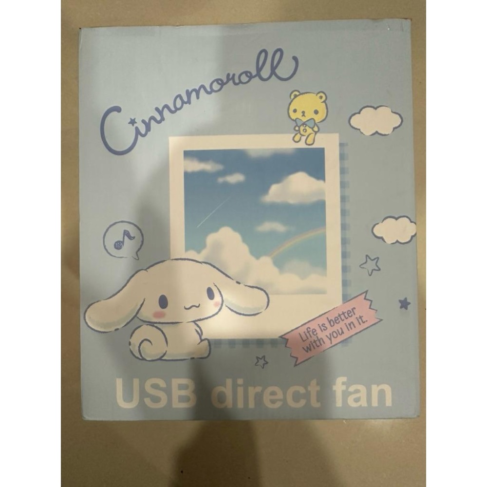 🔥現貨秒出 全新 三麗鷗 正版授權(有盒雷標) 大耳狗 USB 直插風扇(無充電功能)-細節圖3