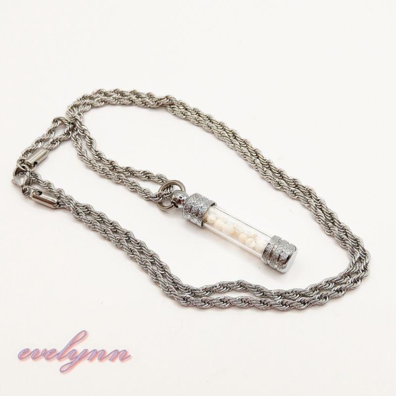 泰國龍宮舍利 白金剛舍利 跳出舍利 嘎嗚瓶吊墜（有帶剝殼） 項鍊 嘎烏瓶 嘎屋 附鋼鍊-細節圖6