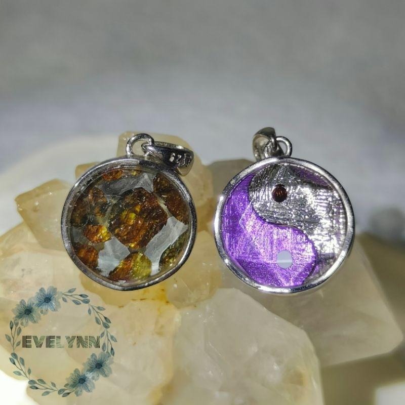 橄欖隕石+天鐵隕石 雙面款太極天鐵 大衛星天鐵 橄欖天鐵隕石 橄欖隕鐵 橄欖鐵隕石 鎳鐵隕石 石鐵隕石 維德曼-細節圖6